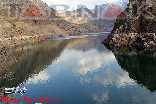 وضعیت فعلی خروجی آب چشمه «بل» و آبگیری سد داریان+تصاویر