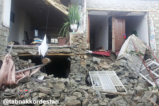 تخریب منزل روستایی در پایگلان کردستان