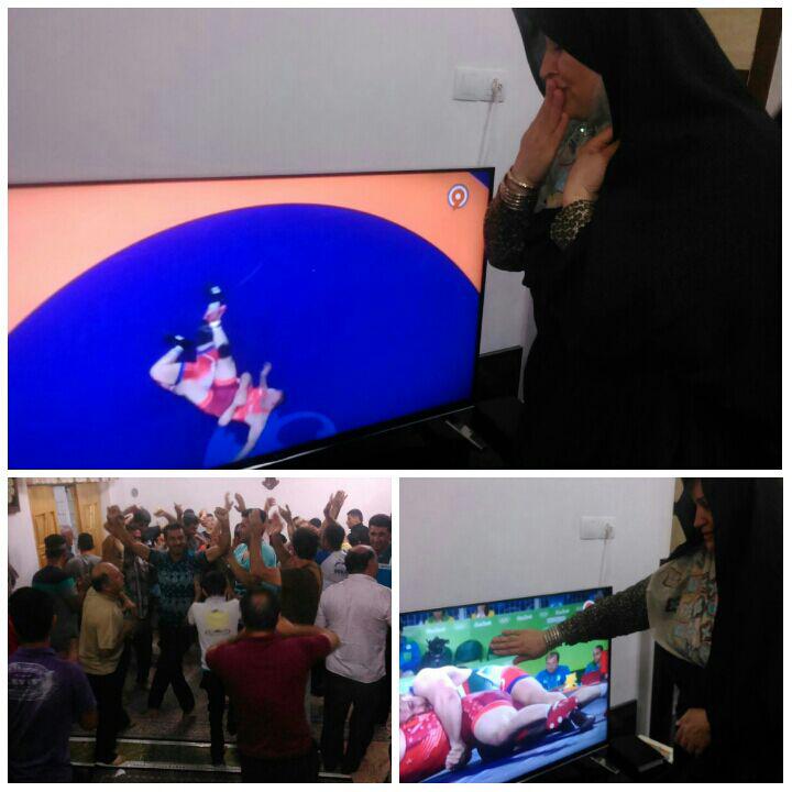 بوسه مادر کمیل قاسمی +عکس