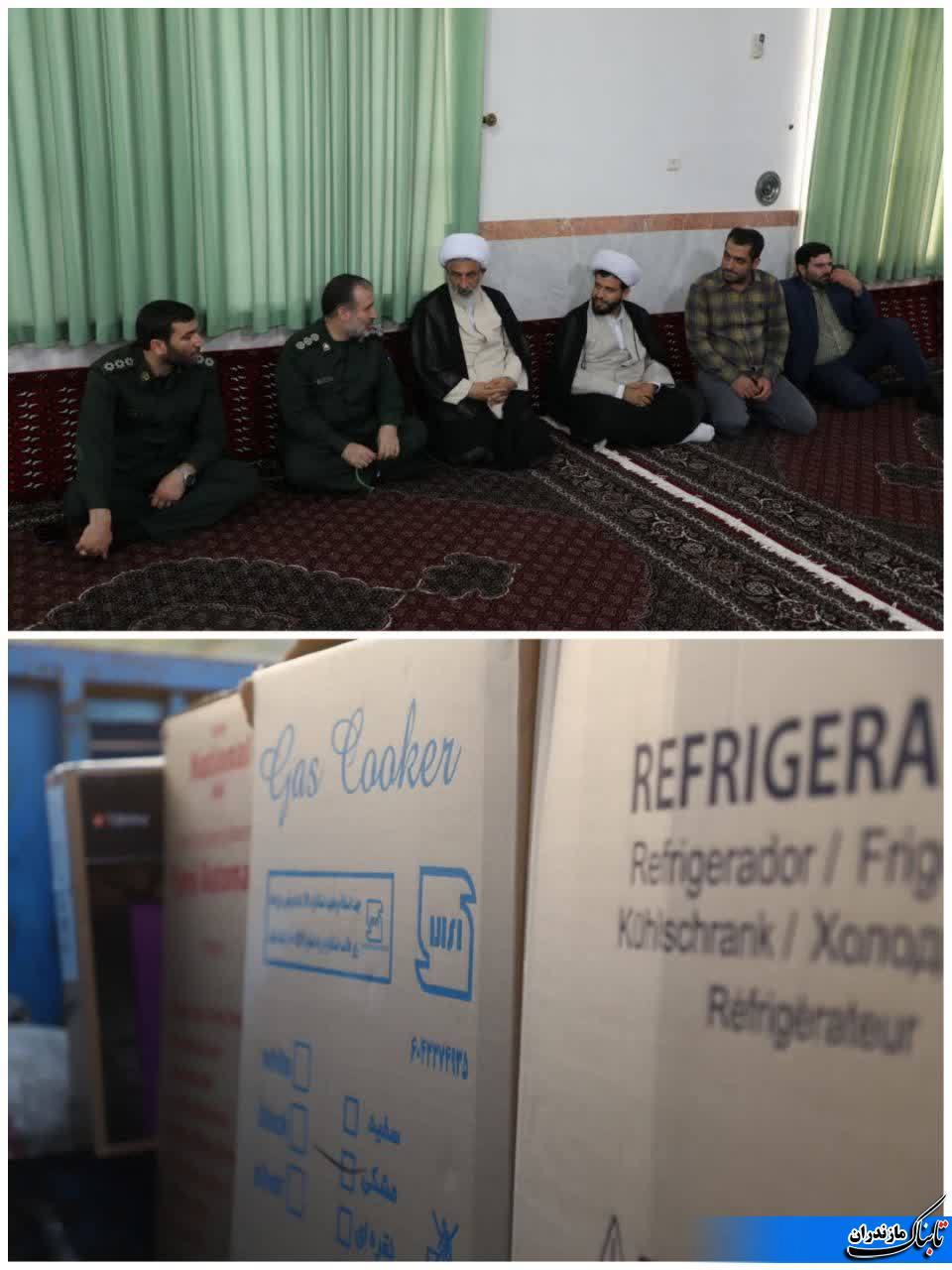 ۸ قلم کالای اساسی به نوعروسان روستای ولیجی محله نکا اهدا شد