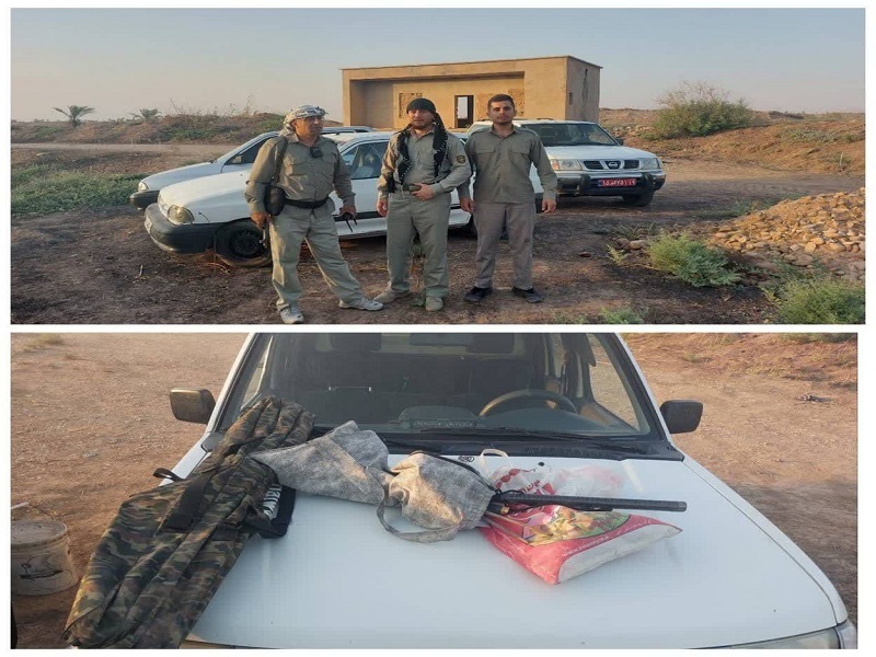 دستگیری ۲ اکیپ شکارچی غیرمجاز قبل از هرگونه اقدام به شکار در قصرشیرین